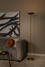 ZENITH - Floor lamp - Ø 25.4 cm - LED Dimmable - 1x20W 3000K - Matt Gold / Brass