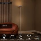 ZENITH - Lampadaire - LED Var. - 1x20W 3000K - Blanc