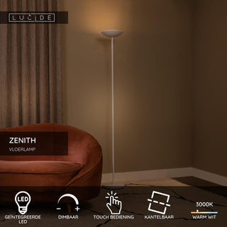 ZENITH - Lampadaire - LED Var. - 1x20W 3000K - Blanc