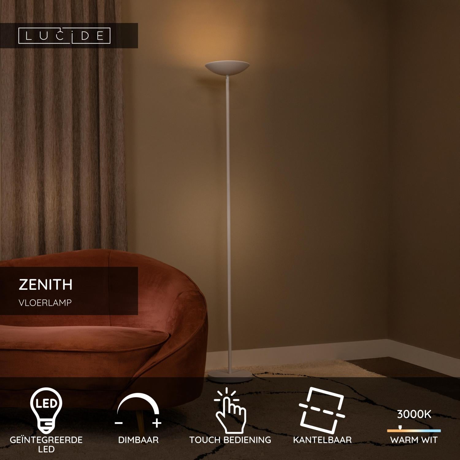 ZENITH - Lampadaire - LED Var. - 1x20W 3000K - Blanc