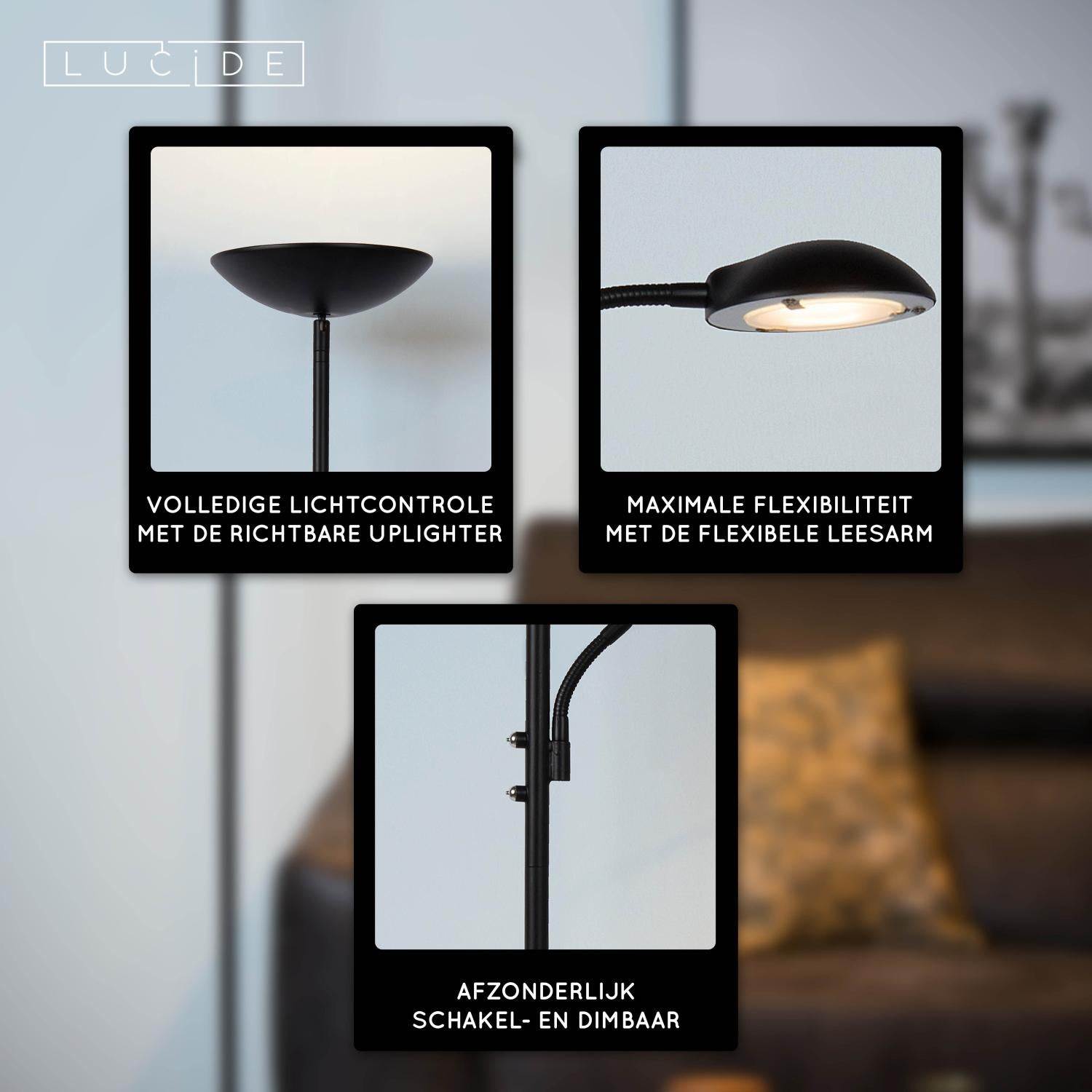 ZENITH - Leeslamp - LED Dimb. - 3000K - Zwart