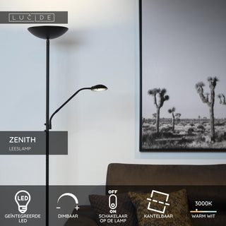 ZENITH - Leeslamp - LED Dimb. - 3000K - Zwart