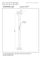 CHAMPION-LED - Reading lamp - Ø 30 cm - LED Dimmable - 3000K - Matt chrome