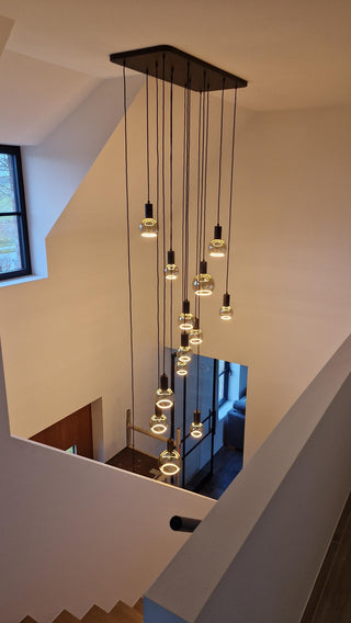 Pendant lamp MADOX 5-WAVE E27 black