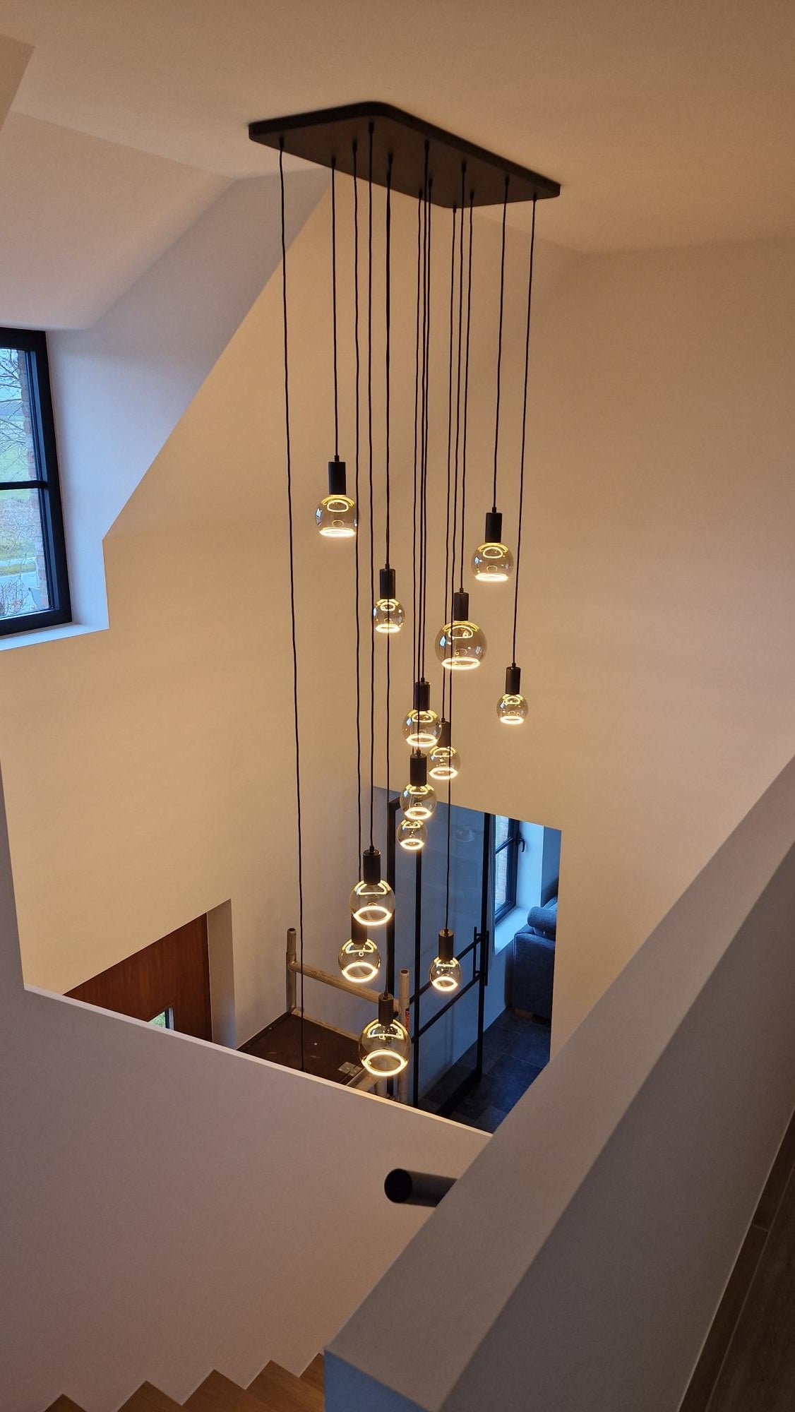 Pendant lamp MADOX 5-WAVE E27 black
