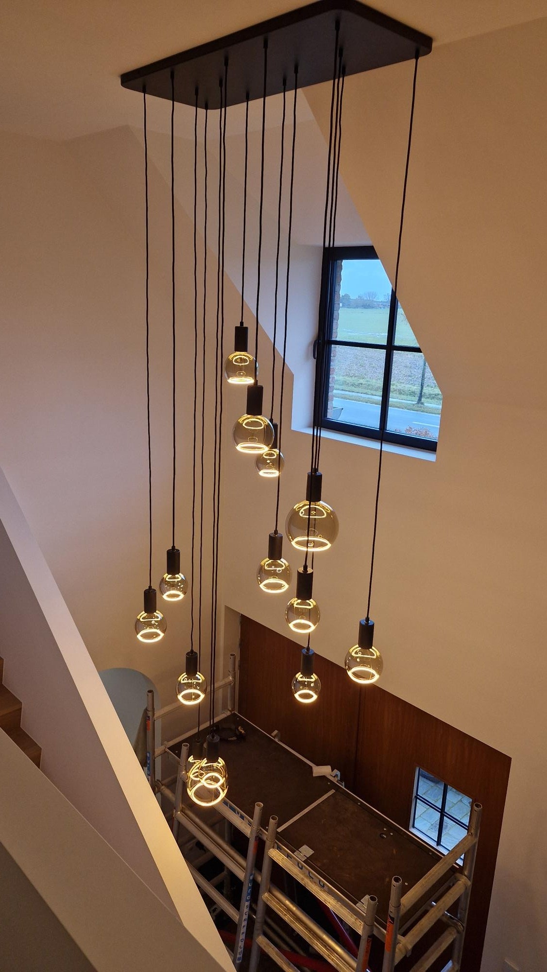 Pendant lamp MADOX 5-WAVE E27 black