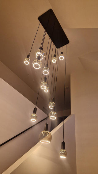 Pendant lamp MADOX 5-WAVE E27 black
