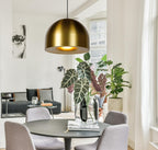 AKRON - Hanglamp - Ø 50 cm - 1xE27 - Mat Goud / Messing