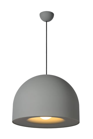 AKRON - Hanglamp - Ø 50 cm - 1xE27 - Geschikt voor vide en hoge plafonds - Grijs