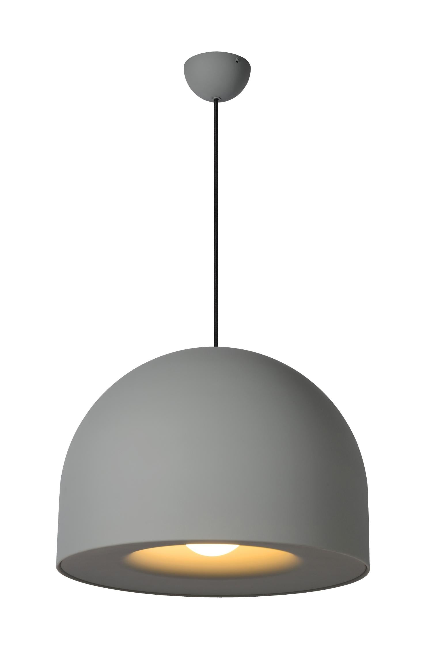 AKRON - Suspension - Ø 50 cm - 1xE27 - Convient aux vides et plafonds hauts - Gris