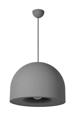 AKRON - Hanglamp - Ø 50 cm - 1xE27 - Geschikt voor vide en hoge plafonds - Grijs