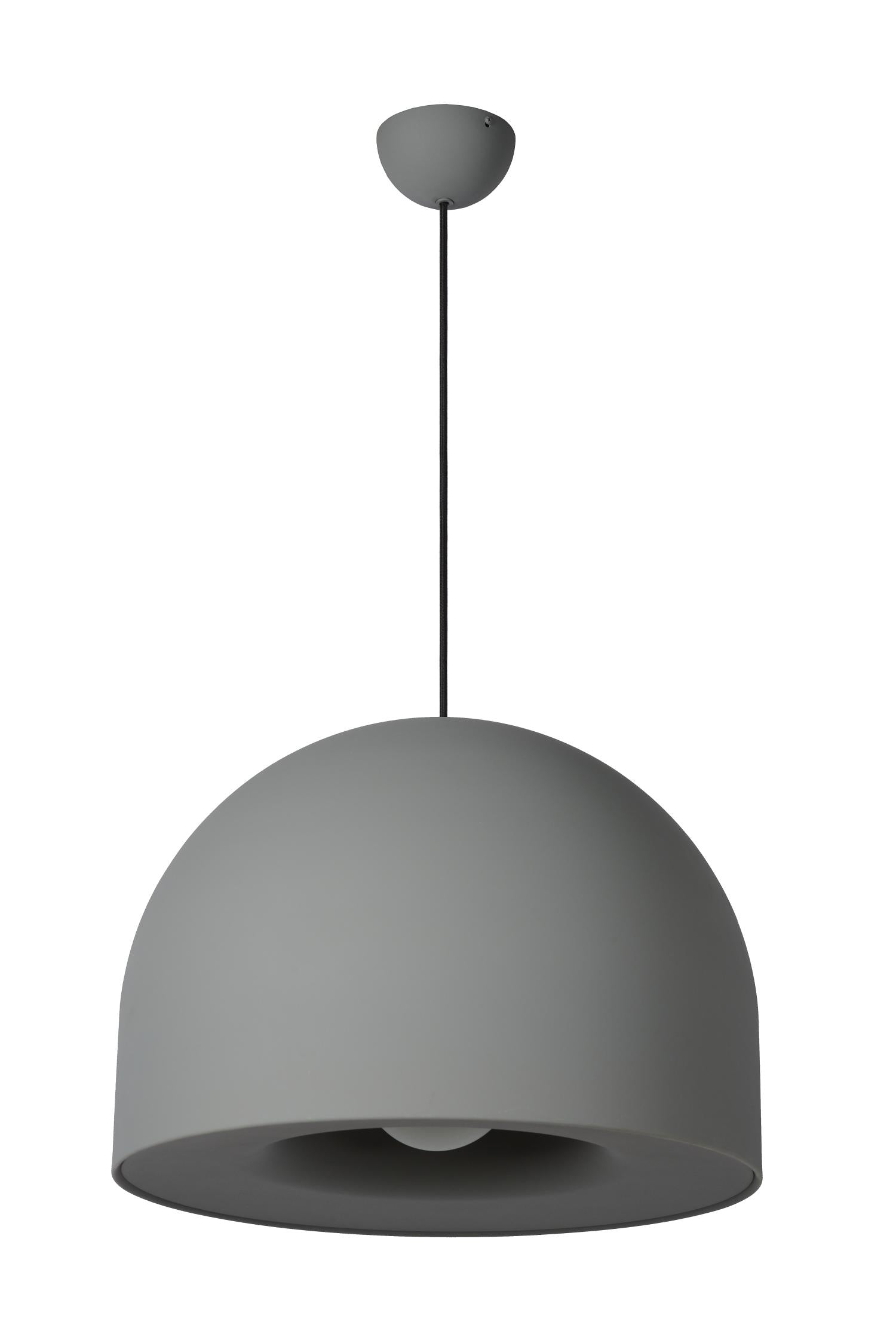 AKRON - Suspension - Ø 50 cm - 1xE27 - Convient aux vides et plafonds hauts - Gris
