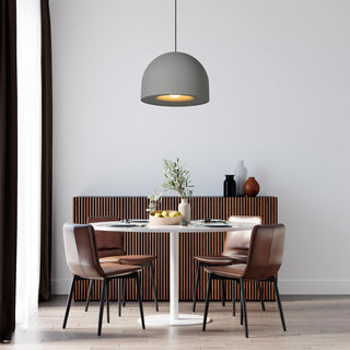 AKRON - Hanglamp - Ø 50 cm - 1xE27 - Geschikt voor vide en hoge plafonds - Grijs
