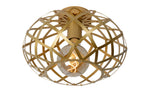 WOLFRAM - Plafonnière - Ø 30 cm - 1xE27 - Mat Goud / Messing