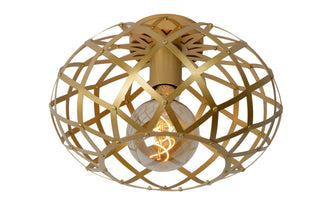 WOLFRAM - Plafonnière - Ø 30 cm - 1xE27 - Mat Goud / Messing