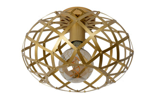 WOLFRAM - Plafonnière - Ø 30 cm - 1xE27 - Mat Goud / Messing