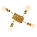 LESTER - Ceiling light - 4xE27 - Matt Gold / Brass