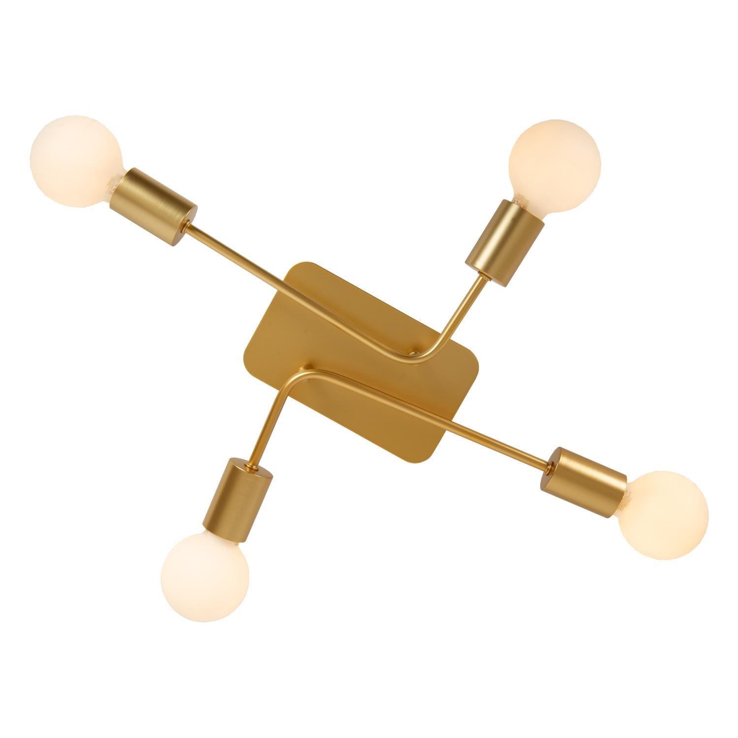 LESTER - Ceiling light - 4xE27 - Matt Gold / Brass