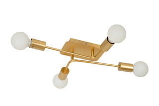 LESTER - Ceiling light - 4xE27 - Matt Gold / Brass
