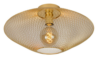MESH - Plafonnière - Ø 45 cm - 1xE27 - Mat Goud / Messing