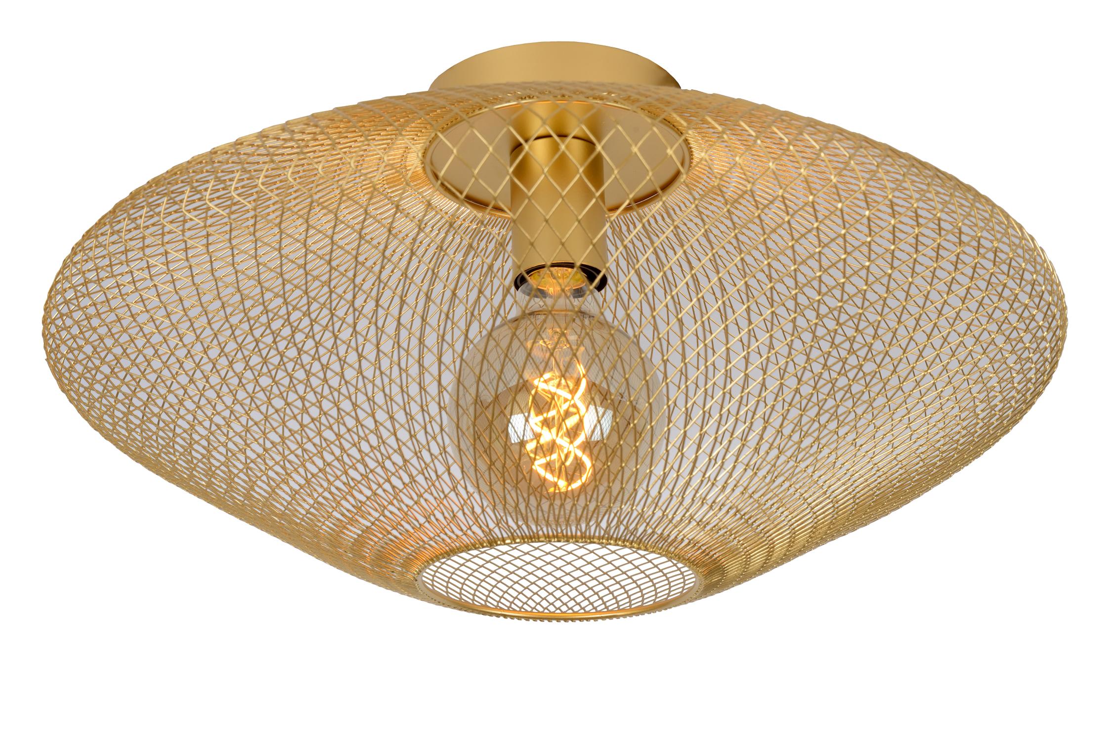 MESH - Plafonnière - Ø 45 cm - 1xE27 - Mat Goud / Messing