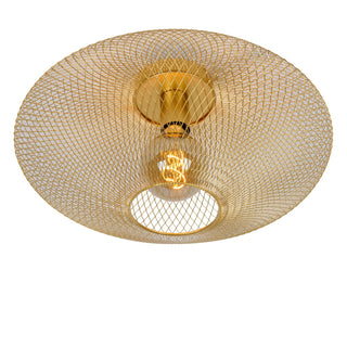 MESH - Plafonnière - Ø 45 cm - 1xE27 - Mat Goud / Messing