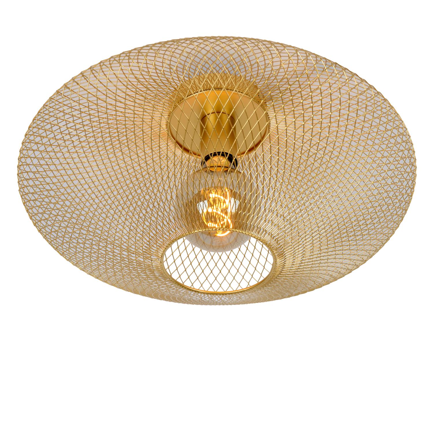 MESH - Plafonnière - Ø 45 cm - 1xE27 - Mat Goud / Messing