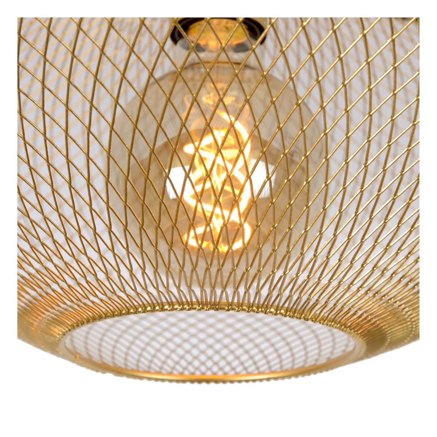 MESH - Plafonnière - Ø 45 cm - 1xE27 - Mat Goud / Messing