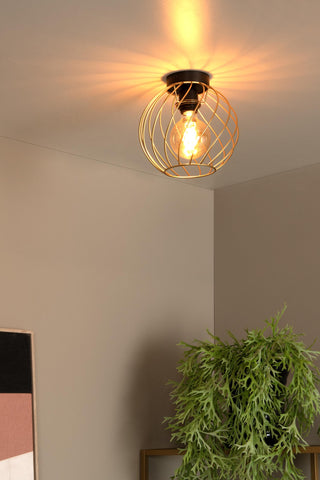 DANZA - Ceiling light - Ø 25 cm - 1xE27 - Matt Gold / Brass