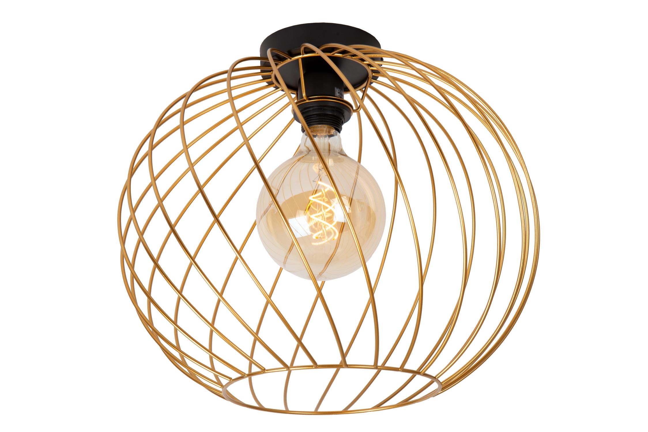 DANZA - Plafonnière - Ø 40 cm - 1xE27 - Mat Goud / Messing