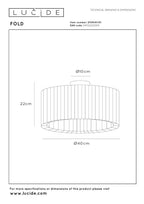 FOLD - Plafonnier - Ø 40 cm - 1xE27 - Blanc