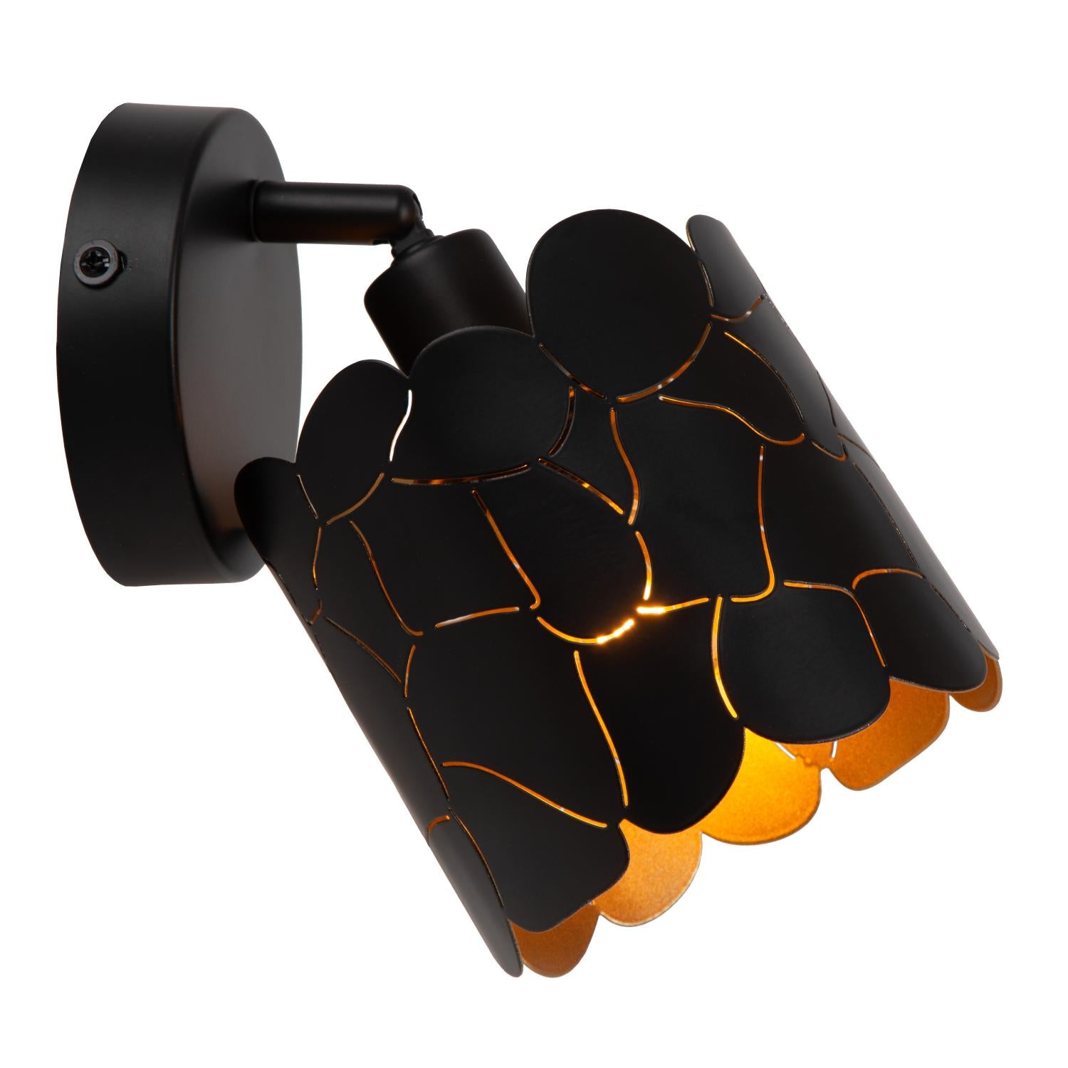 ALMELO - Spot mural / Applique murale - Ø 12 cm - 1xE14 - Noir