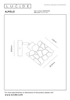 ALMELO - Spot mural / Applique murale - Ø 12 cm - 1xE14 - Noir
