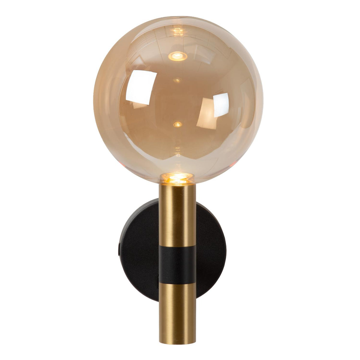 Lucide - JOSIANE - Wandlamp - Ø 18 cm - 1xG9 - Met USB oplaadpunt - Zwart - IP20
