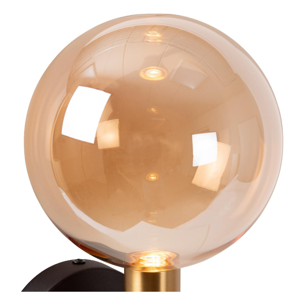 Lucide - JOSIANE - Wandlamp - Ø 18 cm - 1xG9 - Met USB oplaadpunt - Zwart - IP20