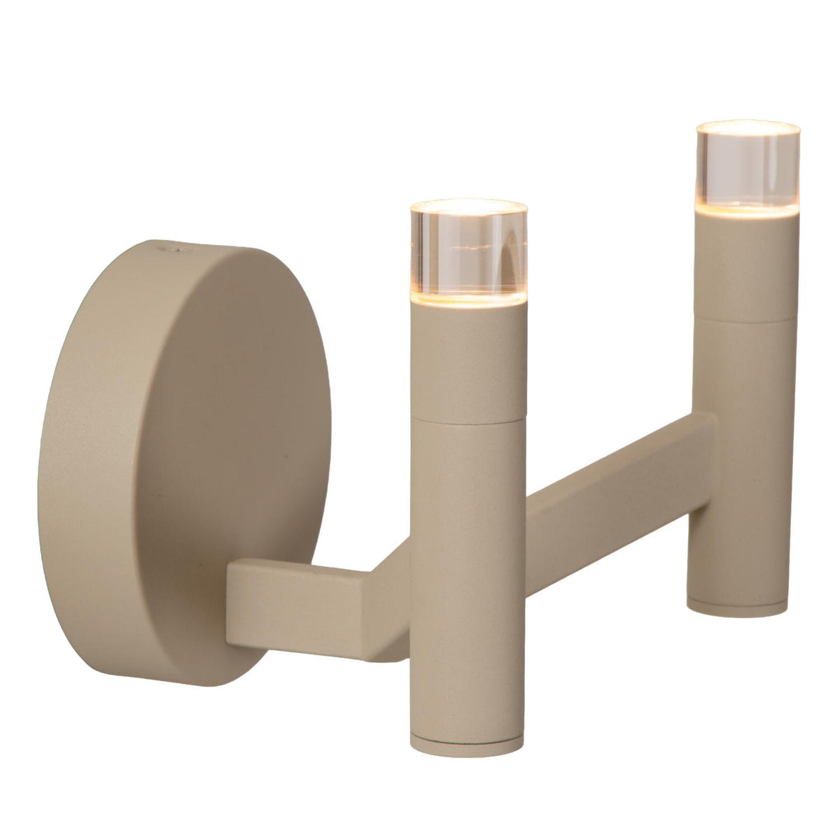 Lucide - WELLINGTON - Wandlamp - LED Dimb. - G9 - 2x3W 2700K - Taupe - IP20