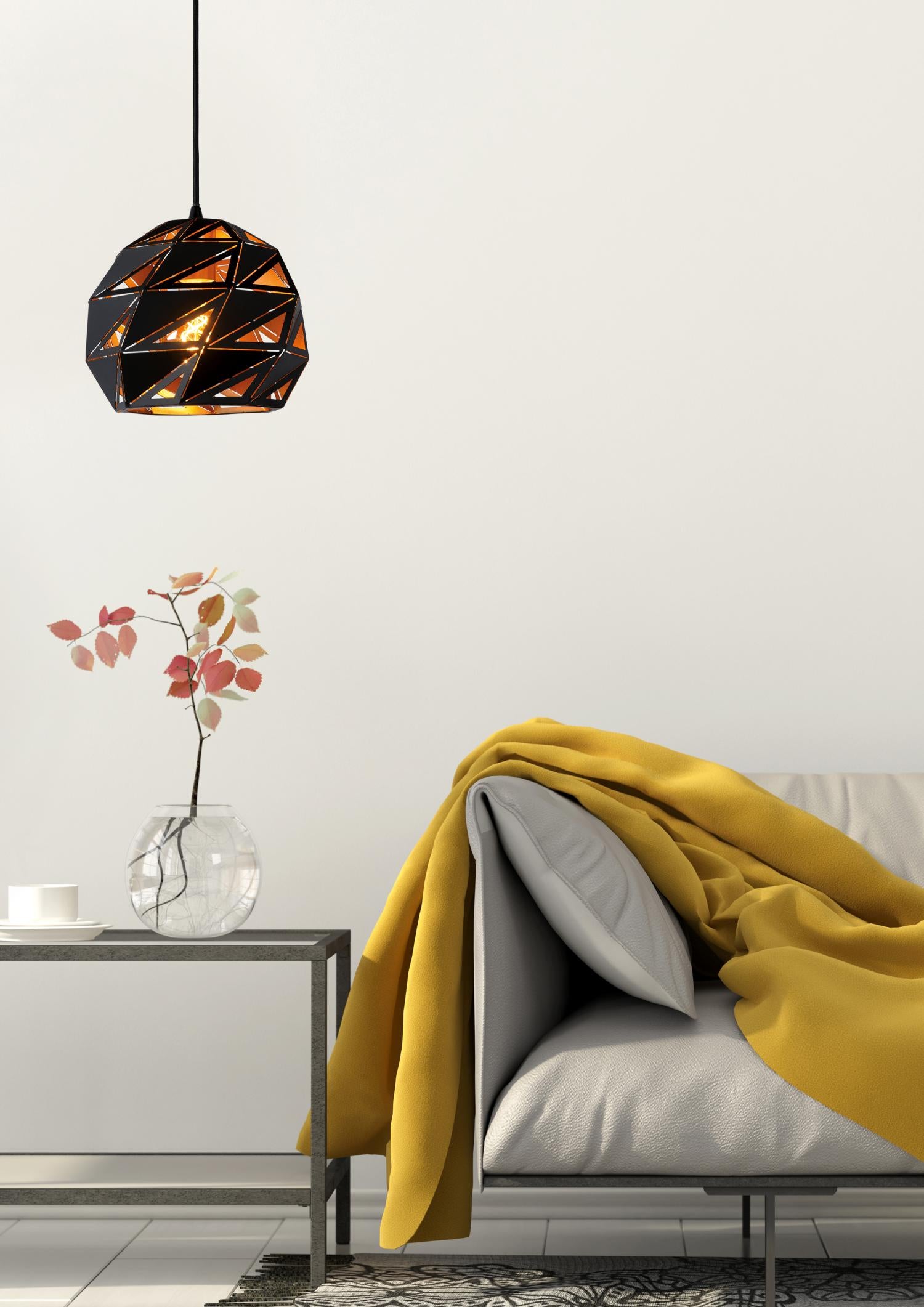 MALUNGA - Suspension - Ø 25 cm - 1xE27 - Noir