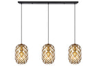 WOLFRAM - Hanglamp - 3xE27 - Mat Goud / Messing
