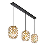 WOLFRAM - Hanglamp - 3xE27 - Mat Goud / Messing