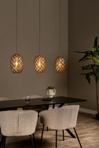 WOLFRAM - Hanglamp - 3xE27 - Mat Goud / Messing