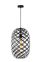 WOLFRAM - Hanglamp - Ø 32 cm - 1xE27 - Zwart