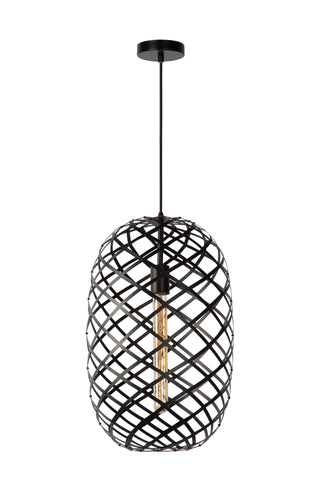 WOLFRAM - Hanglamp - Ø 32 cm - 1xE27 - Zwart