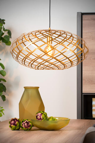 WOLFRAM - Hanglamp - Ø 65 cm - 1xE27 - Mat Goud / Messing