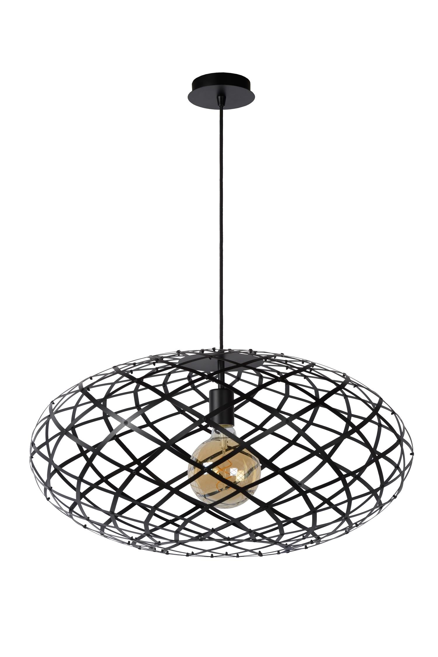 WOLFRAM - Hanglamp - Ø 65 cm - 1xE27 - Zwart