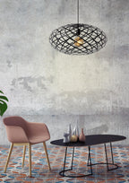 WOLFRAM - Hanglamp - Ø 65 cm - 1xE27 - Zwart