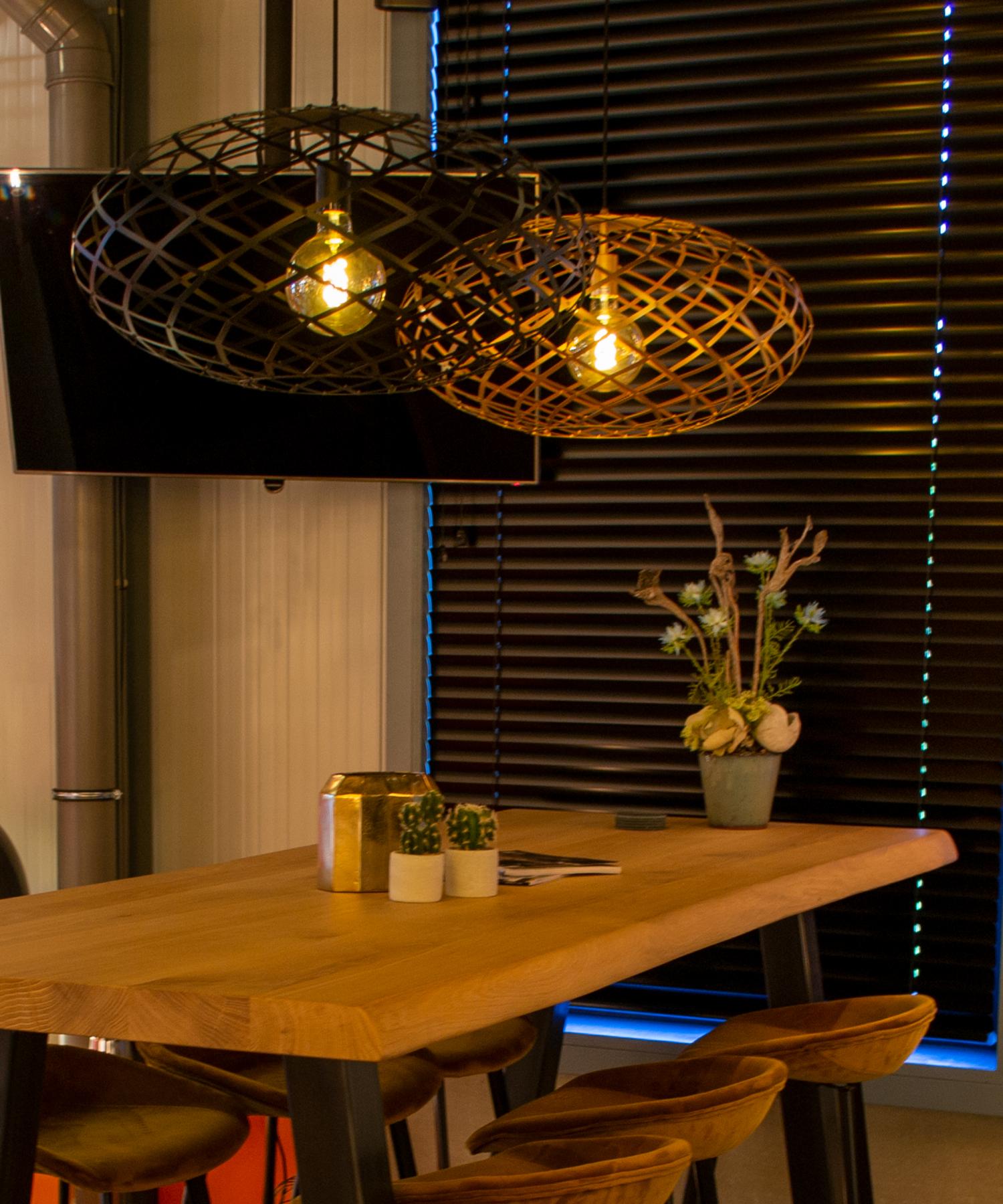 WOLFRAM - Hanglamp - Ø 65 cm - 1xE27 - Zwart