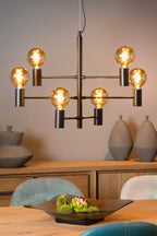 LEANNE - Hanglamp - 6xE27 - Zwart