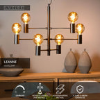 LEANNE - Hanglamp - 6xE27 - Zwart
