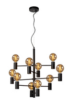 LEANNE - Hanglamp - Ø 65 cm - 10xE27 - Zwart