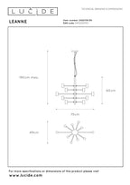 LEANNE - Hanglamp - Ø 65 cm - 10xE27 - Zwart